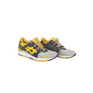 Asics Mens Grey Gold Fusion Lace Up Gel Lyte 3 Sneakers Athletic Shoes Size 10